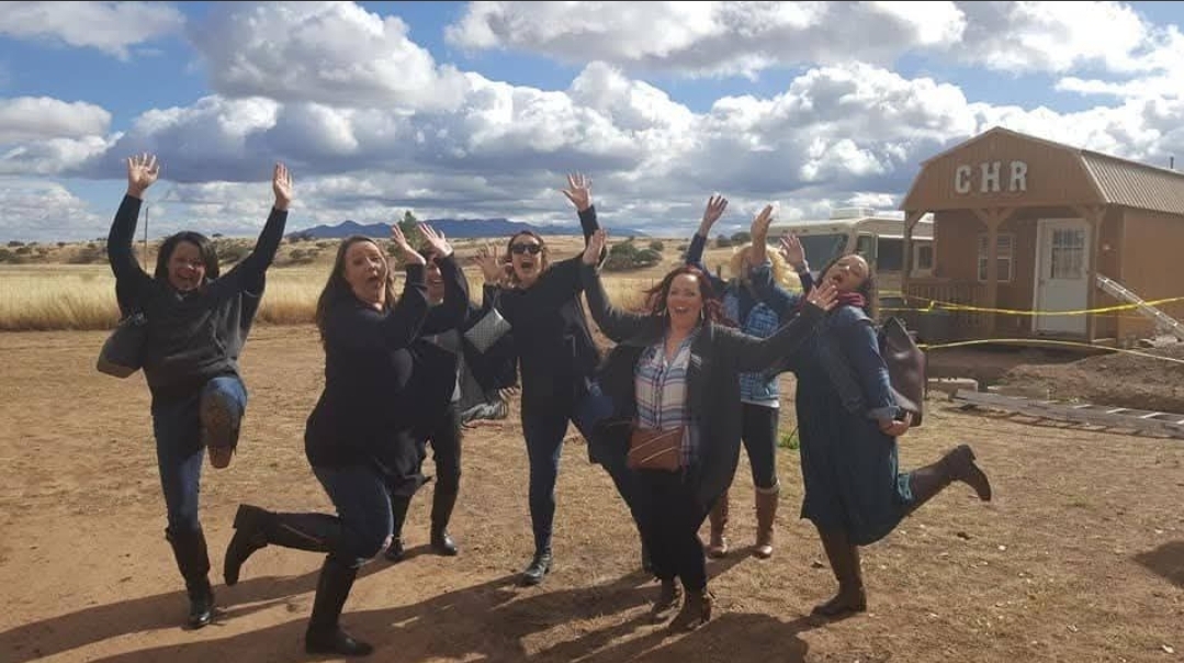 Guests celebrating on a Sonoita Wine Tours excursion